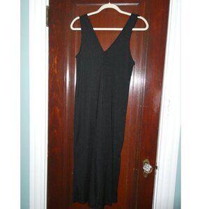 Ribbed Black Palazzo Jumpsuit | Wide Leg | Sleeveless